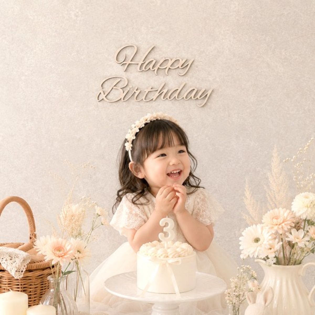 木製レターバナー Happy Birthday|Ray Woodmade