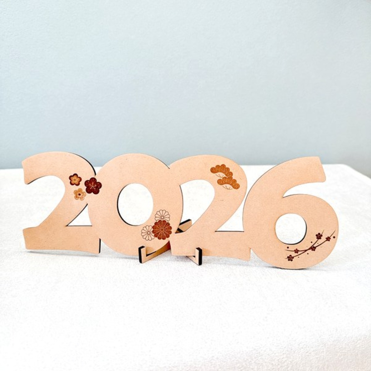 2026 新年 木製レターバナー オブジェ|Ray Woodmade